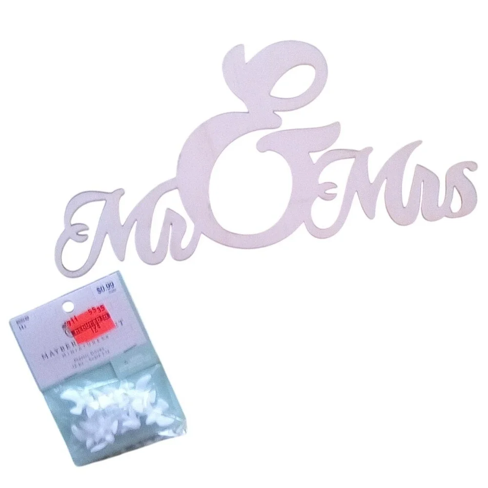 Wedding Decor Bride Groom Mr. & Mrs.‎ Photo Frame Embellishments Bridal Set